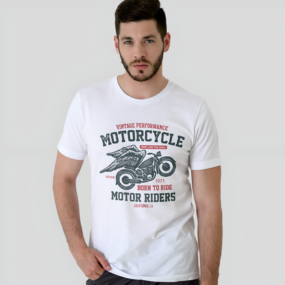 Riders Wear Motor Ride White T-shirt