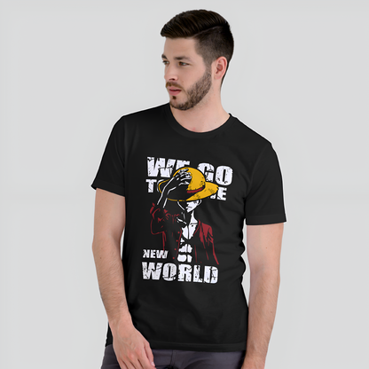 One Piece We Go to the New World - Black T-shirt