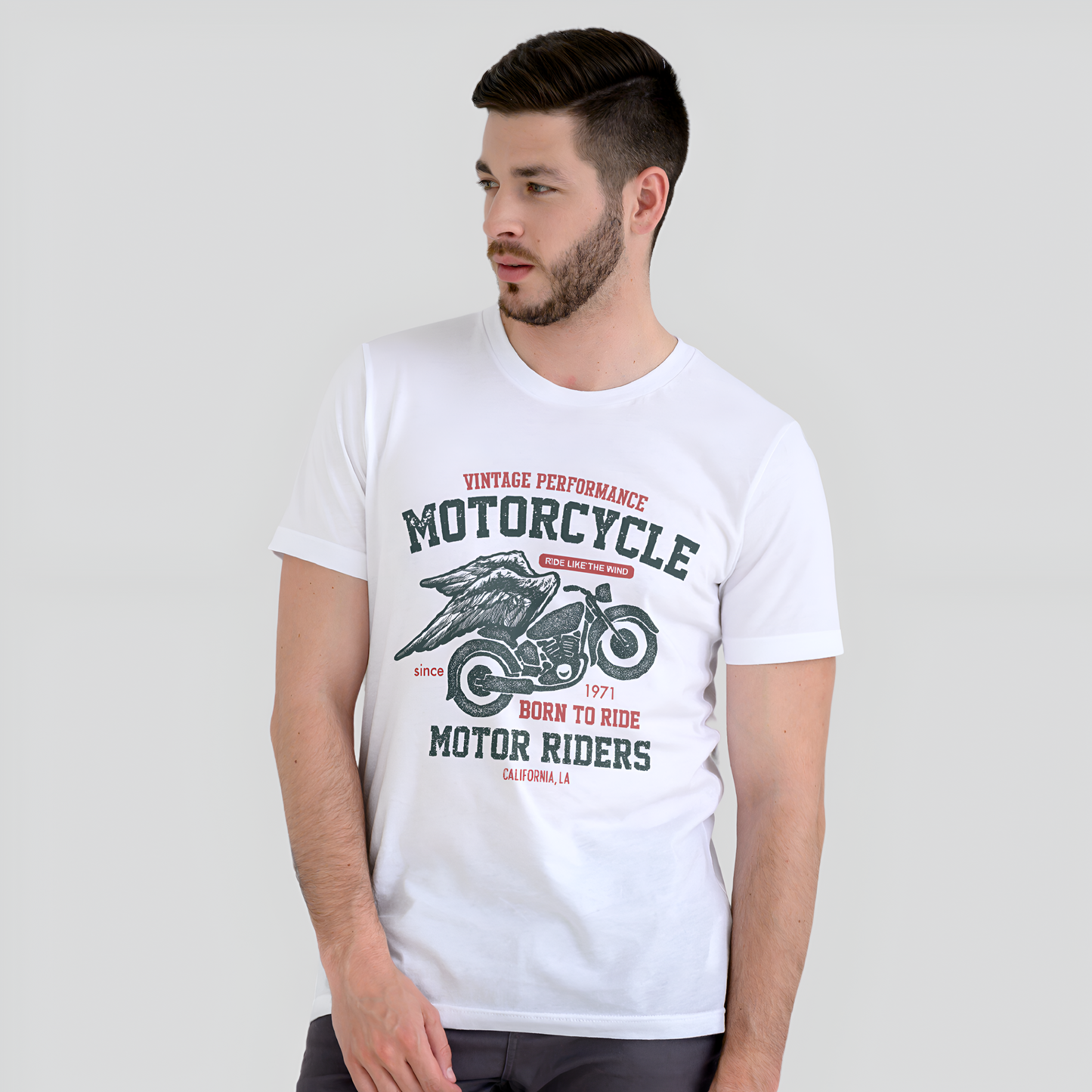 Riders Wear Motor Ride White T-shirt