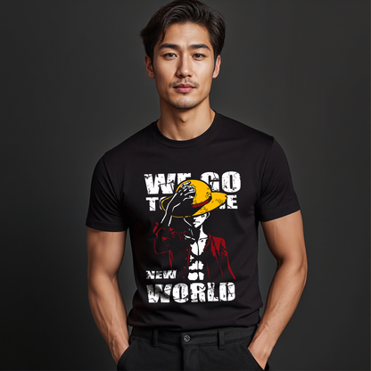 One Piece We Go to the New World - Black T-shirt